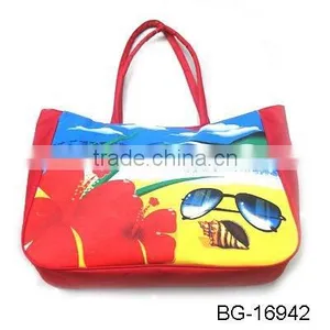 2012 Red Wholesale Cotton Floral Tote Bags thumbnail-1
