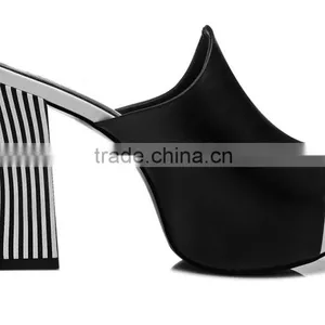 Girls Sebra-stripe Latest High Heel Ladies Dress Shoes thumbnail-3