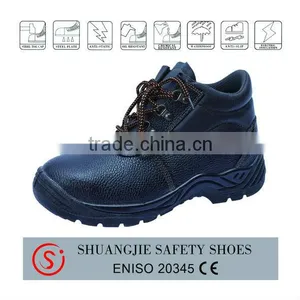 PU Injection Genuine Leather Steel Toe Safety Shoes 8106, Hot-selling in the Market thumbnail-1
