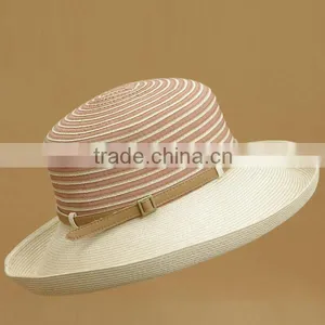 2014 The Newest Stripe Paper Braid Hat/wholesale Mexico Straw Hats thumbnail-1