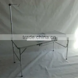 Fold up Barbecue BBQ Side Table With Iron Pan&lamp Holder Quality Choice thumbnail-1