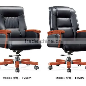 High End Executive Solid Wood Ergonomics Office Chair Armrest Factory Sell Directly FZ47 thumbnail-1