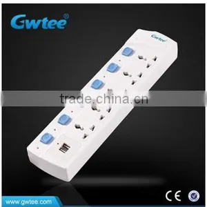 PC Extension Cord Socket With USB Charger Port Multiple Plug Socket With Switch thumbnail-5