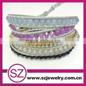 Fashion Jewelry 2015 New Products Leather Bracelet Wholesale Guangzhou thumbnail-1