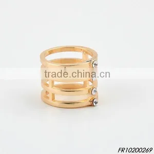 Four Layers Crystal Ring Four Level Rhinestones Ring thumbnail-2