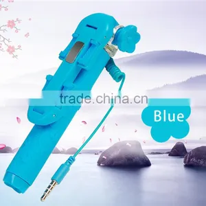 Perfectday Foldable Extendable Cable Selfie Stick Colorful 2015 New thumbnail-3