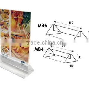 Acrylic L Shape T Shape A5 Menu Holder Card Holder for Wedding thumbnail-2