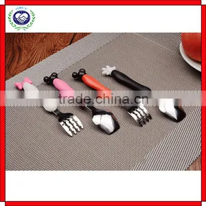 2016 Mouse Holder Spoon Stainless Steel 304 Spoon and Fork for Children thumbnail-1