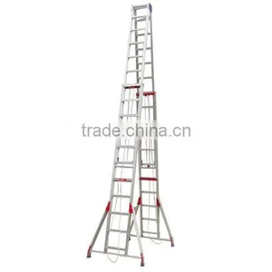 Double Sided Aluminium Extension Ladder,12m Ladder. thumbnail-1