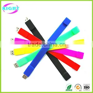 Promotional Gift Cheap Silicon Wristband Bulk 1gb USB Flash Drive thumbnail-1