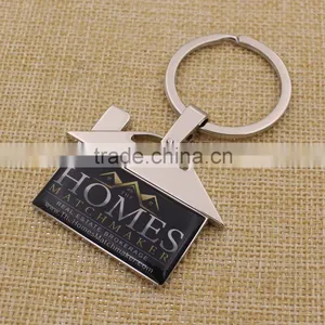 Promotion Gifts Custom Logo Metal House Shape Keyring thumbnail-2