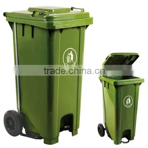 BT240U 240liter HDPE Plastic Outdoor Waste Bin With Central Pedal thumbnail-6