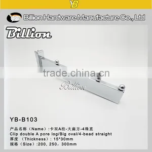 Metal Chrome Clothing Hooks Square Slotted Hooks thumbnail-2