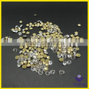 Big Size White Machine Cut Glass Chaton Crystal Point Back Rhinestone for Jewelry thumbnail-1