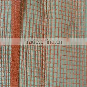 High Strength Knitted Fire Retardant Orange Square Mesh Scaffolding Building Safety Net thumbnail-2