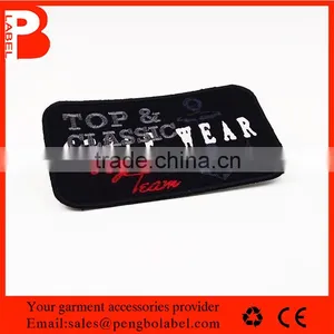 Custom Embroidery Fabric Tags Loop Folded Clothing Woven Label thumbnail-2