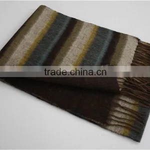 Multicolor Yarn Dyed 100% Wool Scarf With Tassel thumbnail-4