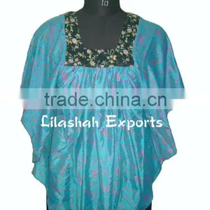 Silk Women Tops Blouses & Tops India Blouse de Soie Silk Saree Tops Summer Beachwear Top thumbnail-1