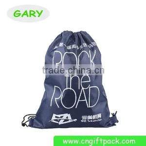 Custom 80g Black Non Woven Drawstring Backpack thumbnail-4