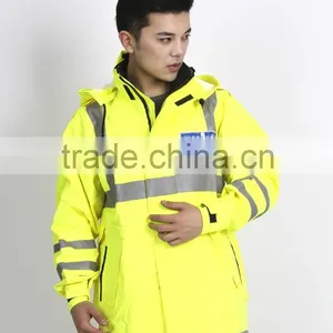 Reflective Safety Police Rain Suits Reflective Rainproof Suit Rain Wear Waterproof Safety Raincoat thumbnail-3
