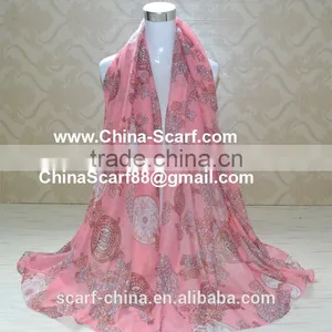 Wholesale Viscose Flower Fashion Scarf thumbnail-1