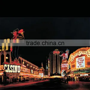 Modern City Wall Art Canvas Prints With LED Lights thumbnail-6