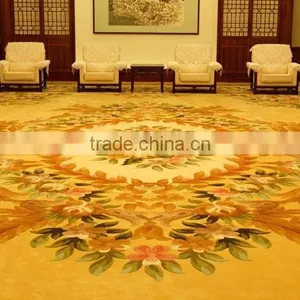 Golden Handtufted Carpet Chinese Tradtional Design for Banquet Hall Carpet Quality Choice thumbnail-1