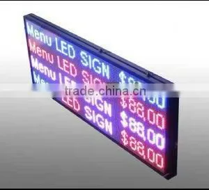 Waterproof Semi-outdoor Tri-color High Brightness Led Moving Message Display Sign thumbnail-1