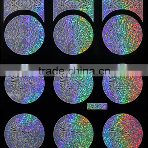 Round Shape Silver Laser Nail Vinyl Stencil thumbnail-4