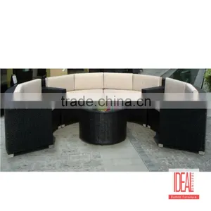 2016 New Cheap Outdoor Resin Wicker Coffee Shop Rattan Ratten Arm Chair Seating Set thumbnail-1