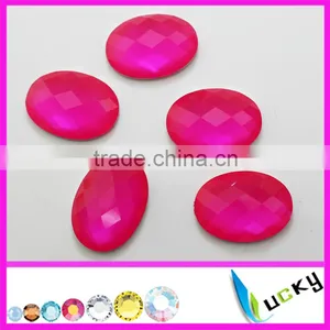 Sew on Stone Resin Stone Glue on Flatback Rhinestone Oval Shape With/without Holes thumbnail-3