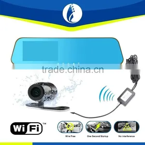 Rearview Mirror Wireless Backup Camera 1080p hd Car Recorder Dvr for Safety Driving Reverse Parking thumbnail-4