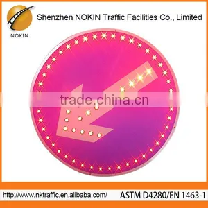 Outdoor Arrow Keys Safety 220v Solar Led Traffic Warning Light thumbnail-2
