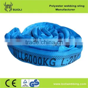 8T Polyester Round Sling (soft Lifting Sling) Endless Round Sling thumbnail-1