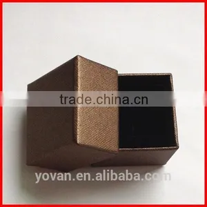 Textured Surface Finished Paper Jewelry Box for Packaging Ring Custom thumbnail-1
