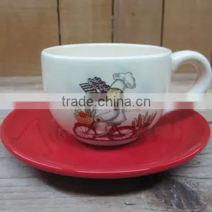 2015 New Chef Design Ceramic Coffee Cup and Saucer Set thumbnail-1