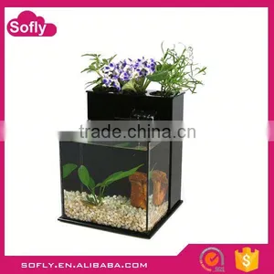 Home Lucite Plastic Fish Pond, Cylinder Acrylic Aquarium, Acrylic Tank thumbnail-1