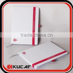 Custom Rubber Logo Width Elastic Band A4 Hardcover Grid Notebooks With Pen Loop thumbnail-1