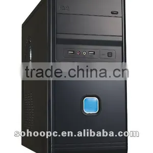 COMPUTER CASE MICRO ATX-6802 BLACK+SILVER COLOR thumbnail-1
