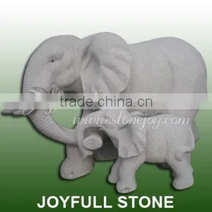 Elephant Stone Carving, Granite Elephant Sculpture thumbnail-1
