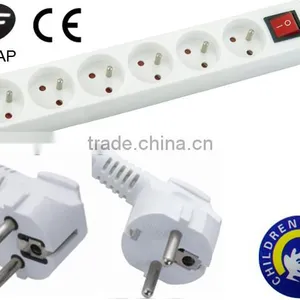250V French Switch Socket 6 Outlets With CE NF Approved thumbnail-1