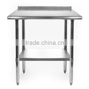 Icegreen Stainless Steel Commercial Kitchen Prep & Work Table With Backsplash thumbnail-2