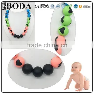 Personalized Teething Amber Necklace Silicone Necklace thumbnail-5