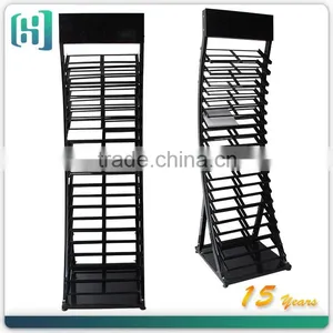 Custom Floor Metal Ceramic Tile Showroom Display Stand HSX-S0357 thumbnail-1
