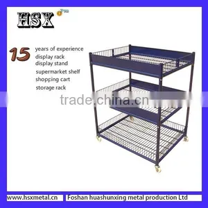 Supermarket Metal Folding Promotion Desk Cart HSX-182 thumbnail-6