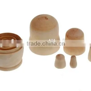Custom Wooden Unpainted Nesting Doll thumbnail-2