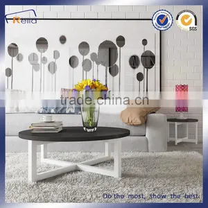 ROUND ELEGANT WHITE NEW DESIGN FIBER MDF COFFEE TABLE UNIQUE TEA TABLE thumbnail-3