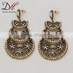Women's Vintage Bohemian Boho Style Tibetan Carved Beads Tassel Dangle Earrings thumbnail-1