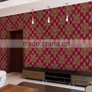 Italian Design Lether Effect Deep Embossed Wallpaper With High Quality thumbnail-2