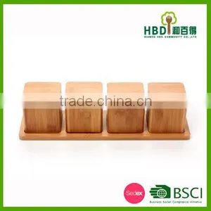 Wholesale Unique Kitchen Storage Box Bamboo Salt Box thumbnail-1